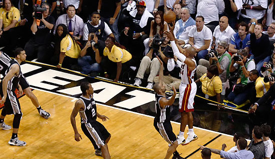 Ray Allen game tying 3 vs Spurs in 2013